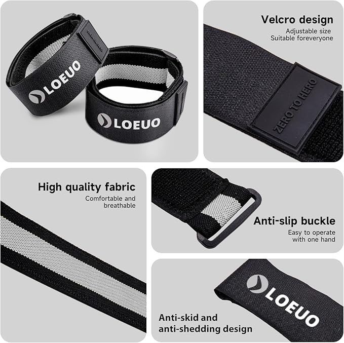 Booty Bands for Working Out Glutes, Adjustable Blood Flow Restriction Bands with Non Slip for Workout Butt & Thigh Building, Occlusion Bands for Women and Men Glutes Easy to Carry