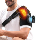 Cordless Shoulder Heating Pad with Detachable Remote, 5 Heat and 5 Vibration Heated Shoulder Wrap, Shoulder Brace Massager for Pain Relief, Warm Gifts for Women Men