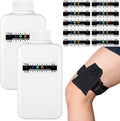 14 Pcs Urine Test Complete Kit,Includes 2 Empty Bottles,10 Adhesive Temperature Test Strip,Hidden Leg Strap Oxford Pouch,Temperature Test Urine Strip Sticker,Portable Travel Urine Test Bottle