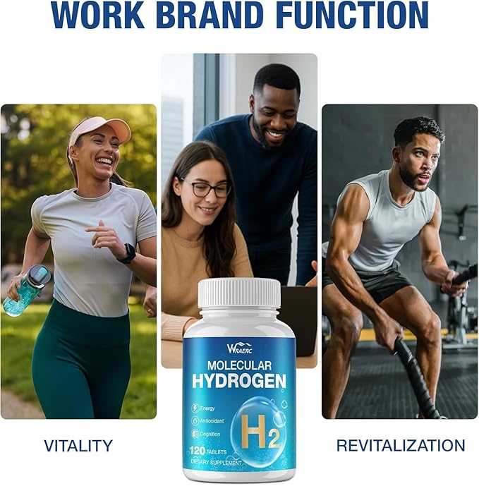 Hydrogen Water Tablets with Magnesium -12 PPM Hydrogen Tablets for Drinking Water Molecular Hydrogen Water H2 Tabs Supplement for Cognitive Cellular Health
