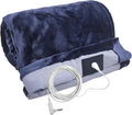 Grounding Blanket 79×55 inch Grounding Mat for Bed Grounding Sheet with Conductive Silver Fiber for Better Sleep, Pain Relief, Helps Anxiety Relief (Blue)