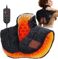 UTK Weighted Heating Pad for Neck and Shoulders and Back, 30s Fast Heat, 6X Deeper Pain Relief, Faux Rabbit Fur Fabric, 8 Heat Settings Max 159℉, 4H Auto Off, Memory Function, 24"x 20", Birthday Gifts