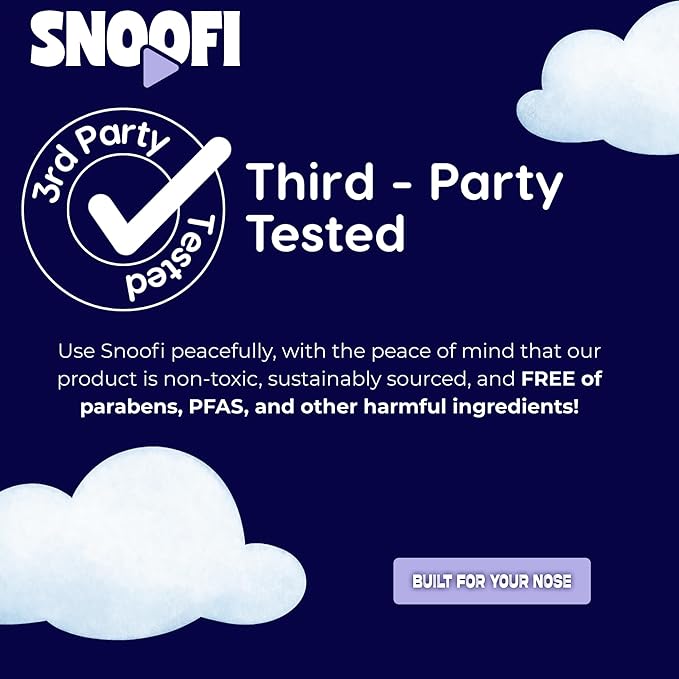 Snoofi Premium Nose Strips, Lavender Scented, for Breathing and Snoring, Black Nose Strips, Helps Stop Snoring, Opens Nasal Passages, Increase Oxygen Intake, Hypoallergenic Adhesive, Snoring Solution
