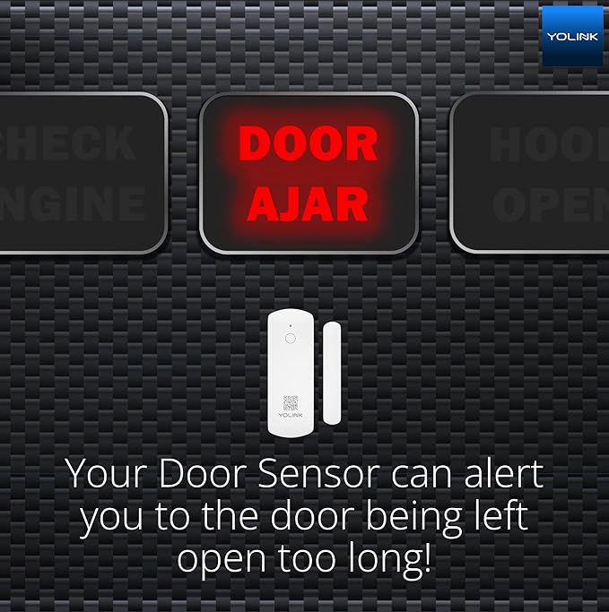 YoLink LoRa Smart Door Sensor Starter Kit: SpeakerHub Audio Hub & 2 Door Sensors - Up to 1/4 Mile Range, Door Left-Open Reminders, up to 5 Year Batteries, Alexa, IFTTT, Home Assistant