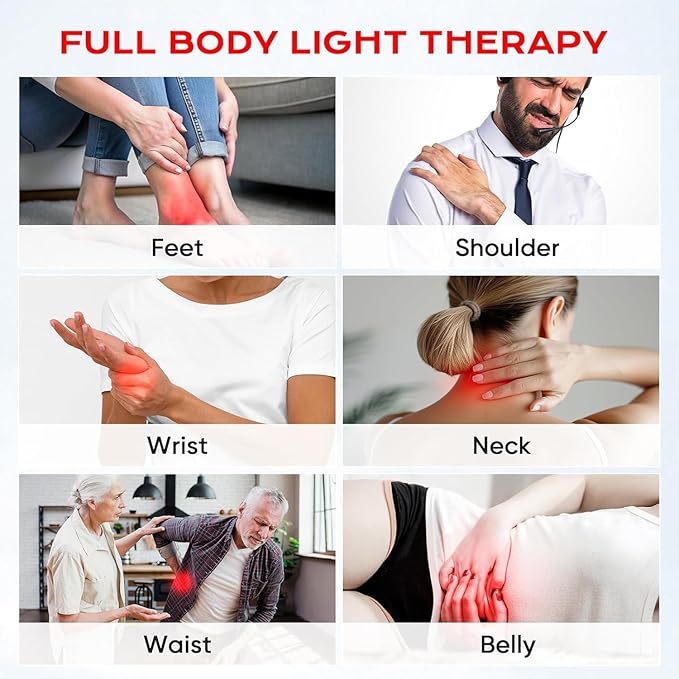 Red Light Therapy, 2 in 1 Red Light Therapy for Face and Body, 660nm and 850nm Infrared Light Therapy, Red Light Panel at Home for Pain, Skin, Back, Leg, Waist, Joints, Muscles
