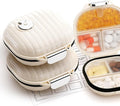 [2 Pack] Zannaki Pill Case Portable Small Weekly Travel Pill Organizer, Cute Moisture Proof Pill Box Holder for Purse, Daily Mini Pocket Pharmacy Medicine Container for Vitamin, Fish Oil, Supplement