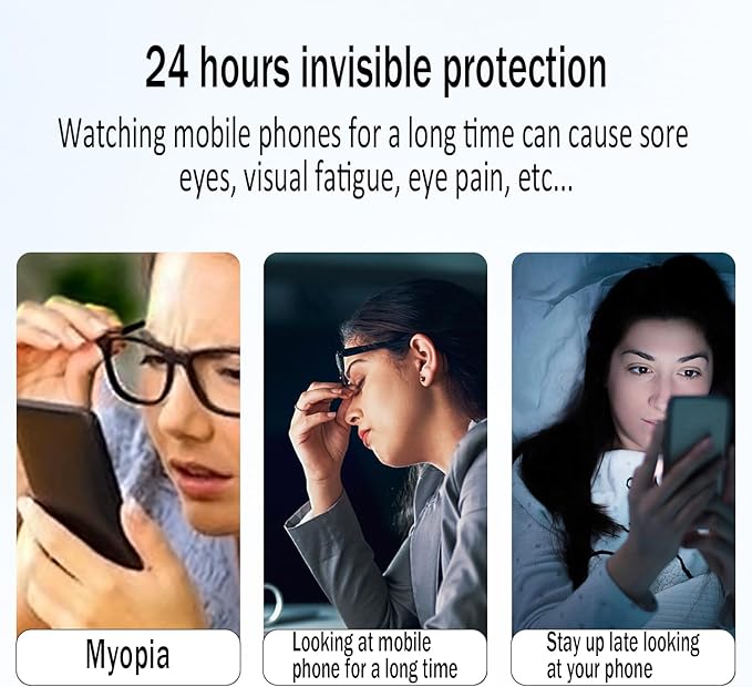 HPTech 2 Pack Anti Blue Light Screen Protector for iPhone 16 Pro Max 6.9 Inch Eye Protection Tempered Glass Film, Easy to Install, Bubble Free