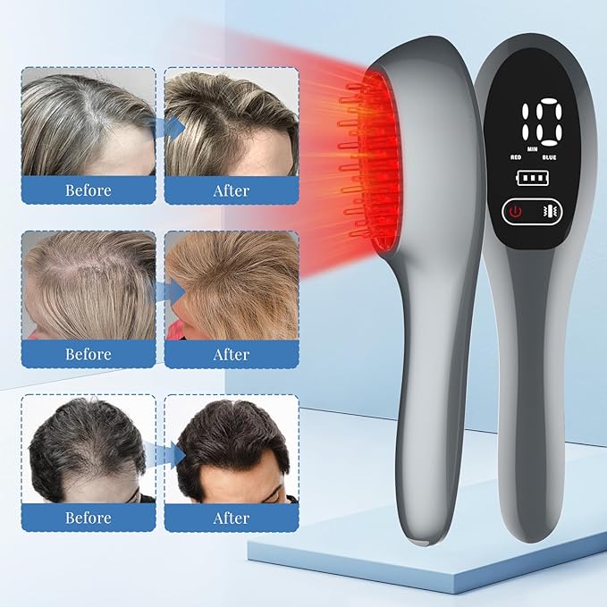 Laser Therapy Hair Growth Comb, Laser Hair Growth Treatment, Home Use Red Light Device for Men and Women