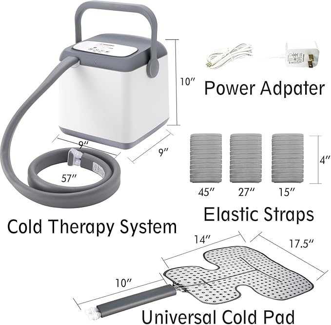 Cold Therapy Machine with Large Shoulder Pad, Pain Relief for After-Surgery Recovery, Programmable Ice Therapy Machine, Post-Surgery Continuous Cryotherapy