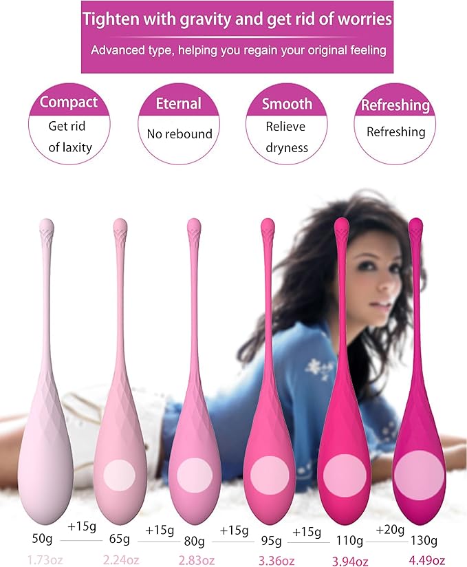 6PCS Advanced Kegel Training Set, Kegel Exercises Weight Control, Integrated Design, Food Grade Silicone: Kegel Exercise System, Pelvic Floor Exercises