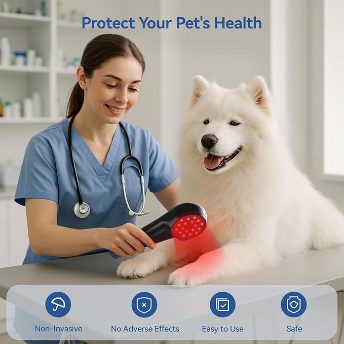 Handheld Red Light Therapy Device with Stand, Near Infrared Light Therapy Device with Pulse Mode, Cold Therapy Device for Joints and Muscle Pain (4 * 808nm + 14 * 650nm）