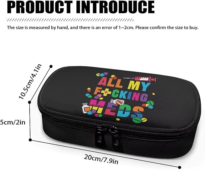 Rnyleeg Black Diabetes Bag for Women Men Small Size Insulin Cooler Travel Case Reusable Insulin Bag for Diabetes Easy to Carry