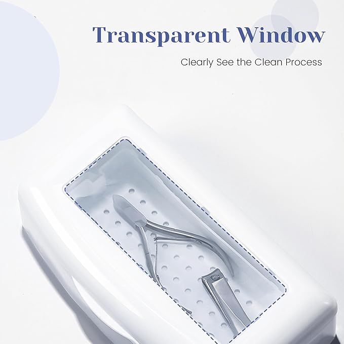 Nail Tools Cleaner Box for Makeup Nail Art Tool Tweezer Eyelash Nail Manicure Hari Salon Tattoo Tools Cleaning