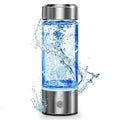 Hydrogen Sports Water Bottle Generator, 14OZ Portable Rechargeable Hydrogen Glass Water Ionizer Machine for Home Office Travel Sport and Fitness Daily Drinking