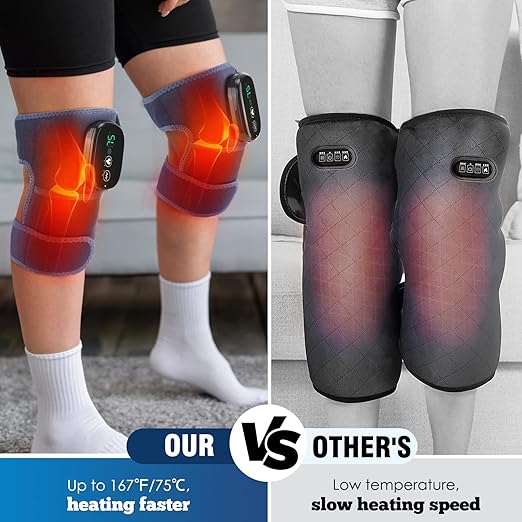 MOAJAZA Knee Massager with Heat and Vibration, Heating Pads for Knee Shoulder Elbow Deep Issue