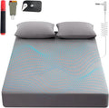 Grounding Sheets King, 90% Organic Cotton+ 10% Pure Silver Fiber,Grounded Bed Sheet Kit, Deep Pocket Grounded Bed Sheet, Relieves Pain - Used for Healthy Sleep Therapy (Gray, Queen)