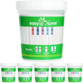 Easy@Home Drug Test Cup for 5 Popular Drug Tests Marijuana (THC),Amphetamine (AMP),Cocaine (COC), Methamphetamine (MET), Opiate (OPI 2000) - #ECDOA-254-25 Pack