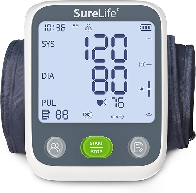 SureLife Arm Blood Pressure Monitor with Universal Size Arm Cuff