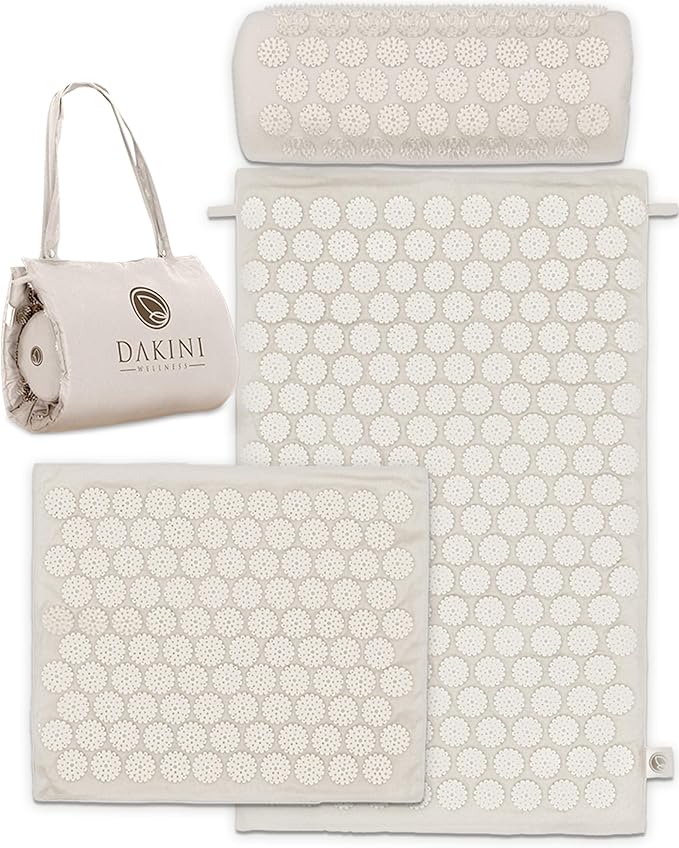 Dakini Acupressure Mat and Pillow Set with Mini Pad - Acupuncture Mat Full Body Pain Relief