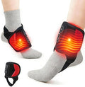 Cordless Red Light Therapy for Ankle Massager Heating Pad, 660nm Red & 850nm Near Infrared Light Therapy Wrap with Vibration & Heat, 3000mAh Rechargeable for Ankle Wrist Foot Arch Comfort (Black)