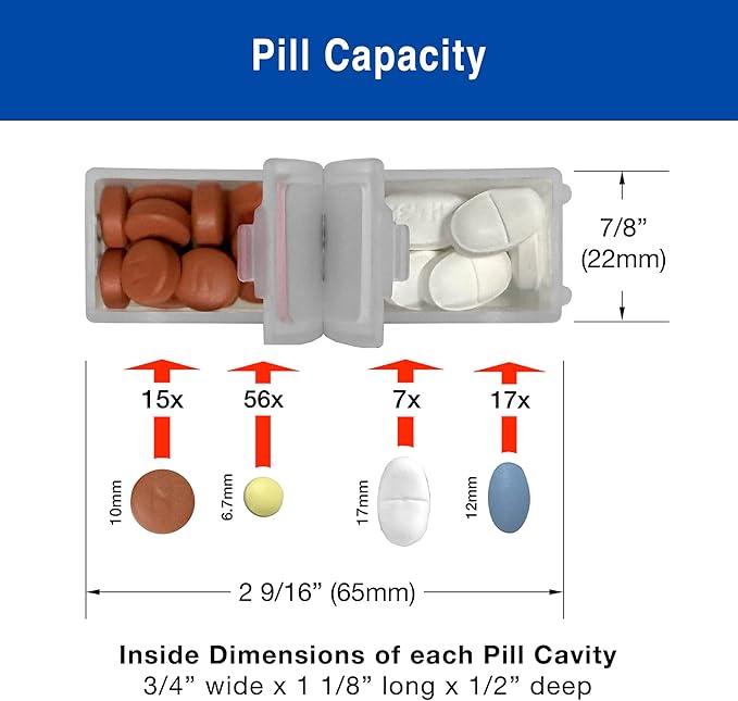 MedCenter AM/PM Pill Organizer HSA/FSA – 31 Day Monthly Pill Box with 2 Daily Compartments (AM & PM), Easy-Open Lids, Bonus Pill Box & Tweezers – Medication Organizer for Vitamins & Prescriptions