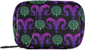 Travel Pill Organizer Bag Weekly Pill Organizer Case Goth Skull Portable Small Daily Pill Boxes for Vitamin Fish Oils Supplement Holder with Zipper Compact Size