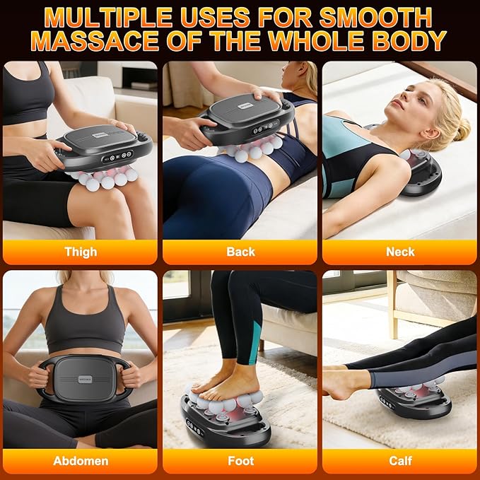 16-Head Massage Gun, Deep Tissue Percussion Massager with 9 Modes & 9 Intensities,Quiet Back Massager Pain Relief for Back, Shoulders,Legs,2600mAh Battery Electric Massage Tools