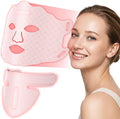 Red Light Therapy for Face & Neck, Red Light Mask with 850nm NIR, 7-1 Colors LED Light Therapy mask, Rechargeable LED Face & Neck Mask for Anti-Aging,Skin Firming & Radiant Glow at Home