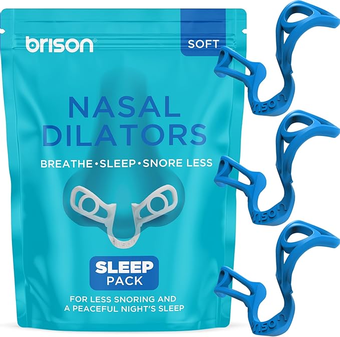 Brison Nasal Dilators for Breathing and Sleeping - 3 Pack Anti Snoring Nose Vents Opener for Better Breathing Sleep ing and Activity Improves Airflow - Soft