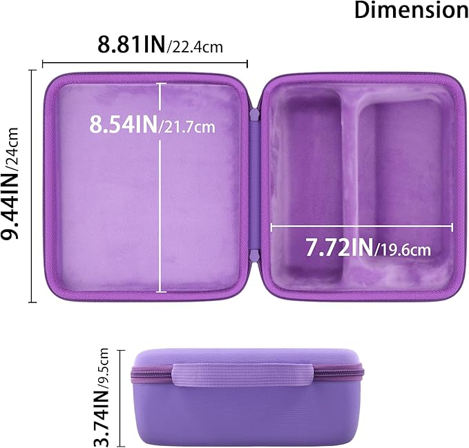 co2CREA Hard Case Replacement for OMRON Platinum BP5450 / Platinum BP5465 / OMRON Gold BP5350 / Gold BP5360 Upper Arm Blood Pressure Monitor, Purple