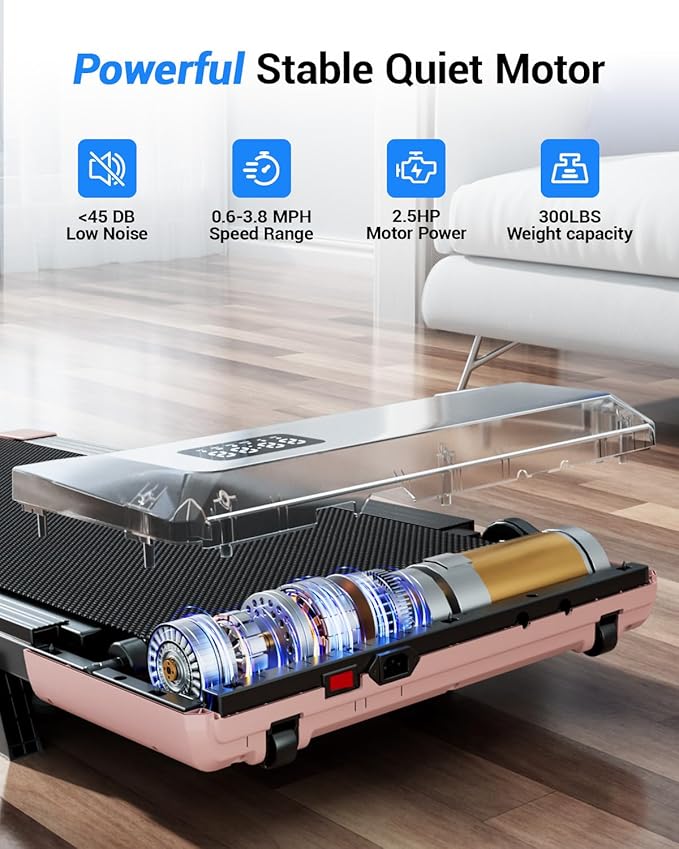 Superun Walking Pad with 6% Incline, Under Desk Treadmill for Home Office, 3 in 1 Portable Walking pad Treadmill with Remote Control and LED Display, 2.5HP Quiet Mini Treadmills, 300 lbs Capacity