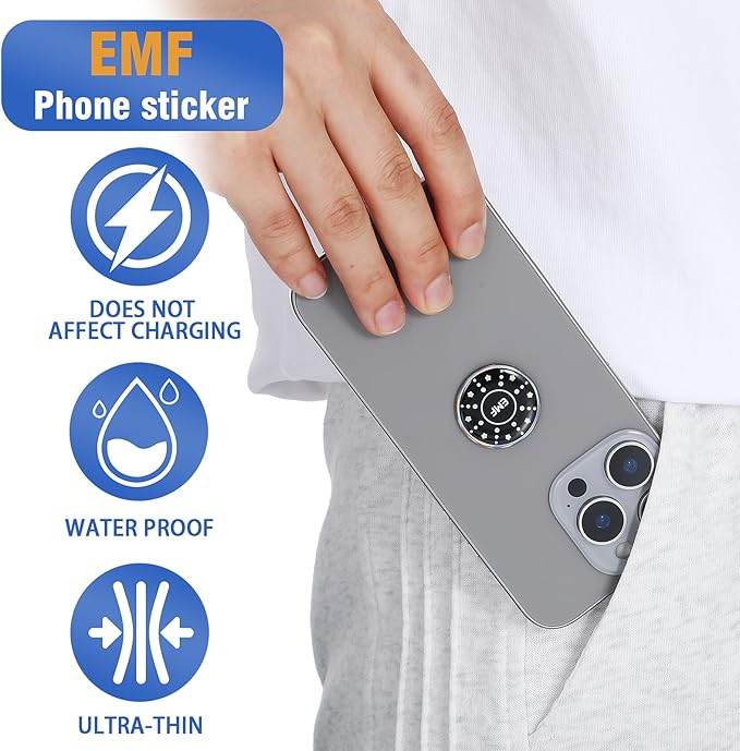 6 Pcs Phone Protection Stickers, Cell Phone Blockers Equipment Stickers All Devices Effective Protector Blockers Equipment Stickers for Cell Smart Phones Laptops Tablets TV Monitors