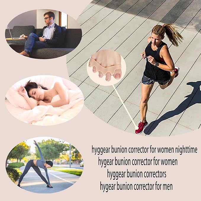 Big Toe Spacers,Toe Separators for Women & Men,Bunion Corrector,Yoga Toes Gel, Foot Pain Relief and Health,1 Pair Each