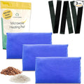 Microwavable Heating Pads for Lower Back, Neck, and Shoulder Pain Relief - Moist Microwave Heating Pad for Muscles and Joints - Microwave Hot Pack Heat Pad for Cramps - 3 Packs Blue