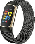 surundo Compatible with Fitbit Charge 6/Charge 5 Bands for Wmen Men, Metal Mesh Milanese Loop Adjustable Strap Replacement for Fitbit Charge 6/Charge 5 Advanced Fitness & Health Trackers