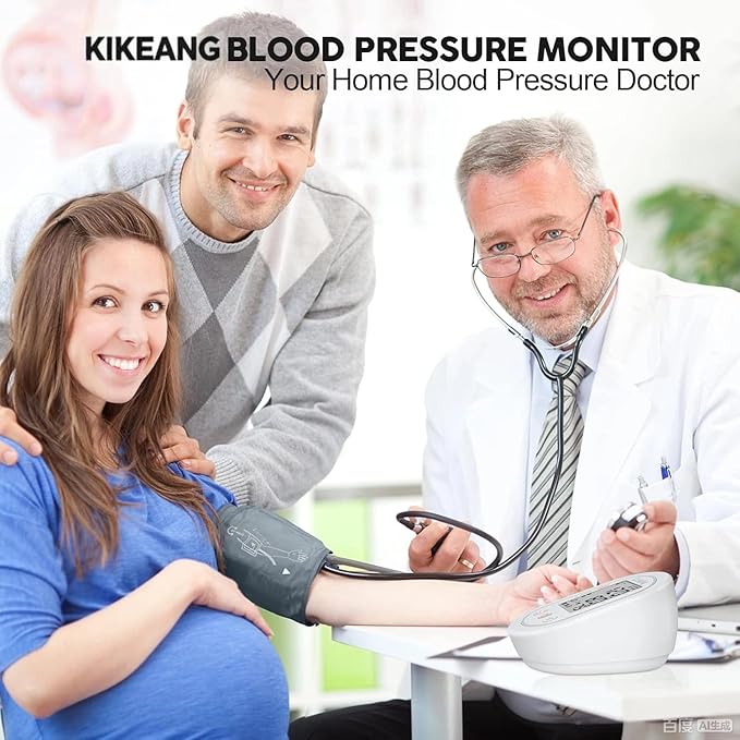 Blood Pressure Monitors for Home Use with 2 Size Cuff, Blood Pressure Monitor XL & Medium-Large Cuffs, 2 * 120 Memory Sets, 4 Aa Batteries Included