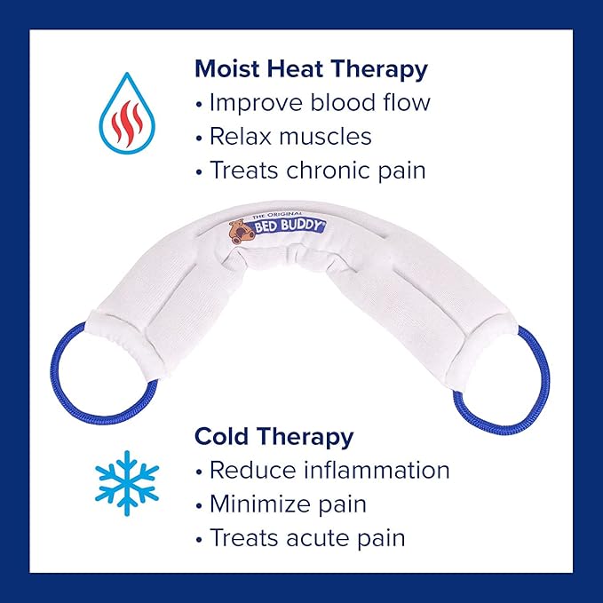 Bed Buddy Neck Warmer Microwave Heating Pad, Heated Neck Wrap - Heating Pad for Neck, Sore Muscles - Microwavable Neck Heating Pad, Heating Pad for Cramps, Heat Wrap (Pack of 2)
