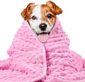 LaSyL Weighted Blanket for Pets | Thunder Blanket for Dogs Anxiety | Premium Soft Minky | Relaxation & Calming & Anti Anxiety | Used in Car, Bed, Couch | Pink, Washable Large (40"x47")