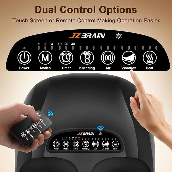 Shiatsu Foot Massager Machine with Heat : Deep Kneading Foot Massager with Vibration & Compression for Plantar Fasciitis & Neuropathy - Relax for Home Office Use