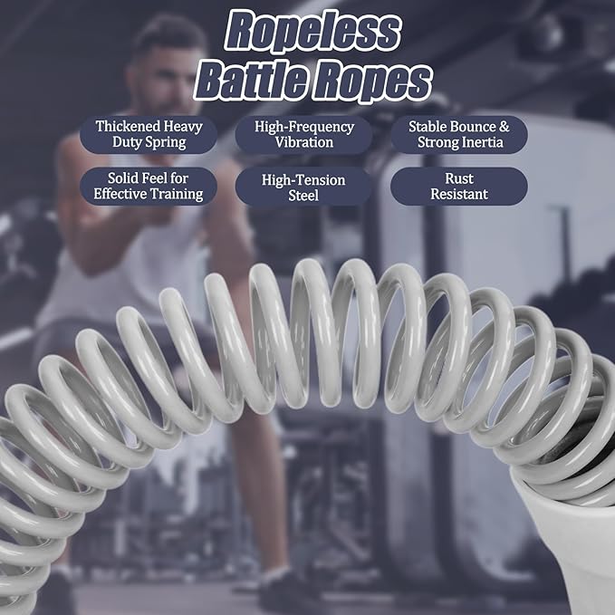 Weighted Ropeless Battle Ropes for Home Gym, Heavy Duty Portable Cordless Battle Ropes for Home and Outdoors，Workout Exercise Rope for Women and Men,2PCS