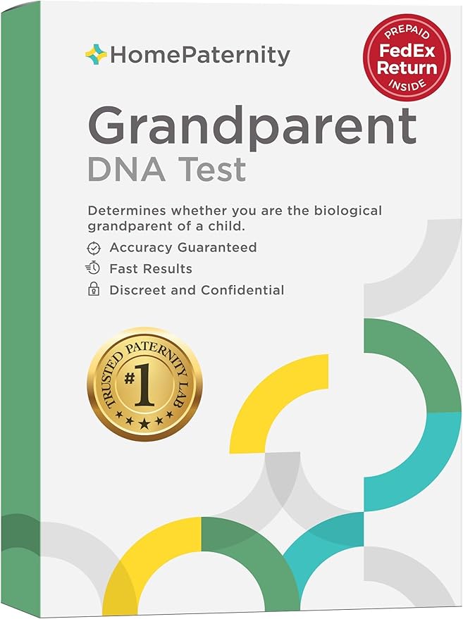 Grandparent DNA Test, FedEx Return, Fast Results, Highest Accuracy Available, All Lab Fees & Shipping Included, Grandchild Test, Test Paternity Without Father