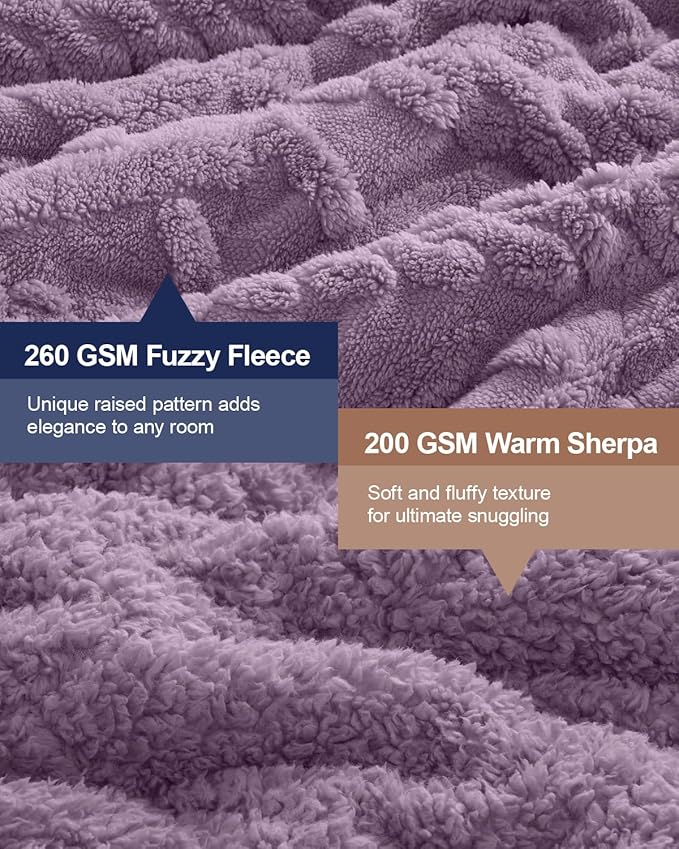 Super Fuzzy Soft Sherpa Fleece Weighted Blanket, 20 lbs Dual Sided Fluffy Heavy Weighted Blankets for Adults - No Bunching with Double Layers of Soft Inner Lining (60"x 80", 20 Pounds)