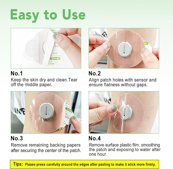 Onida Dexcom G7 Adhesive Patches 10PCS Over Patches for Dexcom G7 & Stelo CGM,Pre-Cut Adhesive Overpatches Waterproof, Continuous Glucose Monitor Sensor Cover