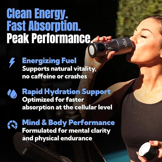 EVOLV Hydrogen Water Bottle Generator - SPE & PEM Water Ionizer 5PPM, Highest Concentrated Dose - 8oz Hydrogenated Water Bottle for Improved Energy & Inflammation Support - Convenient & Easy to Use