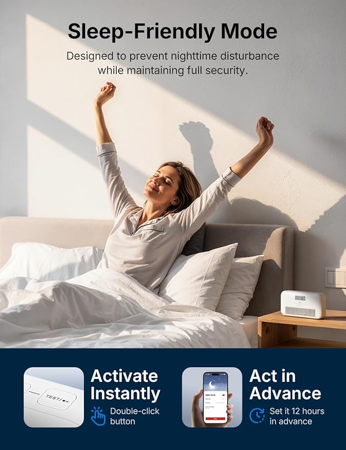 X-Sense Smart Wi-Fi Carbon Monoxide Detector, with Temperature & Humidity Monitor, Voice Alert, Replaceable Battery, Digital Display and Historic CO Peak Level, XC0M-iR 1-Pack