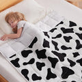 anfie Weighted Blanket Kids (36"x48" 5lbs) Weighted Blanket Cooling Blanket for Sleeping,Throw Size Breathable Blanket with Premium Glass Bead(White Cow)