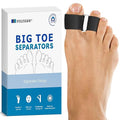 Big Toe Spacer/Corrector,Overlapping Toes, Bunion Pain Relief, Toe Alignment, Soft Silicone/Gel, 2 Loop,Day Night Wear,3 Sizes,Comfortable, Washable. (Black, LARGE:WOMEN 11.5-14 MEN 9.5-14)
