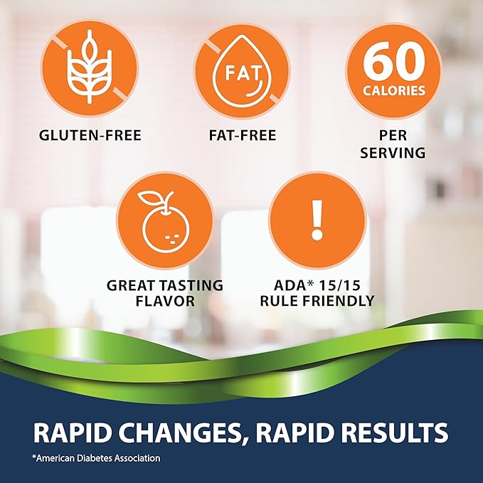 TRUEplus Glucose Tablets, Chewable, Orange Flavor, 15g Fast-Acting Carbohydrates, Fat Free, Gluten Free, Raise Low Blood Sugar and Boost Energy, 50 Count