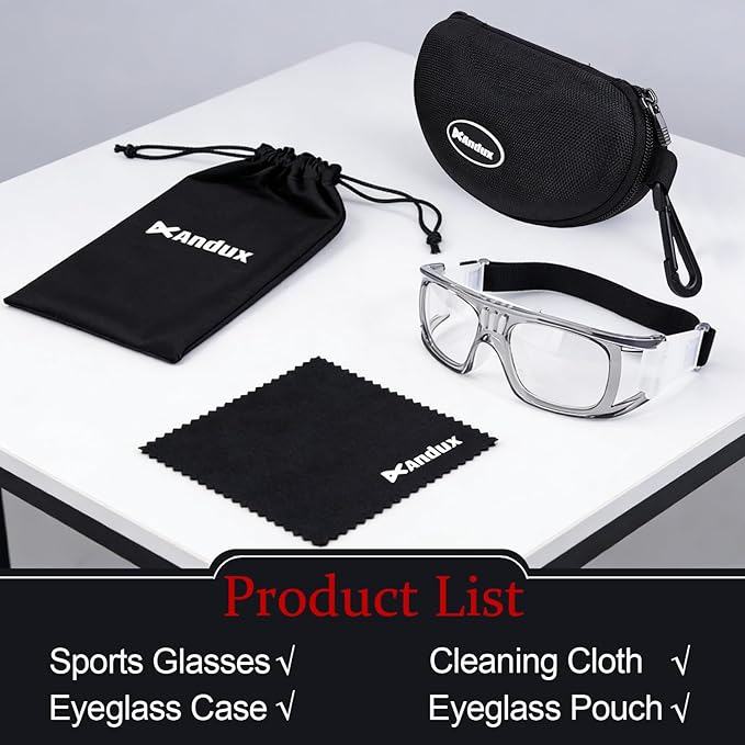 Andux Unisex Sports Glasses Anti Fog Goggles for Basketball Dribbling, Lacrosse, Eye Training LQYJ-01