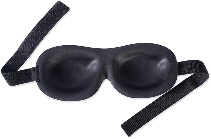 Bucky Ultralight Travel & Sleep Chevron Eye Mask, Red, One Size